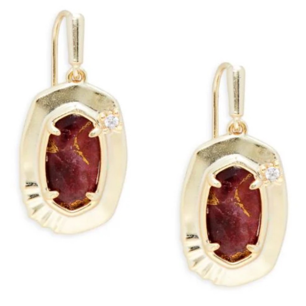 Kendra Scott Anna Goldtone, Jade & Cubic Zirconia Drop Earrings